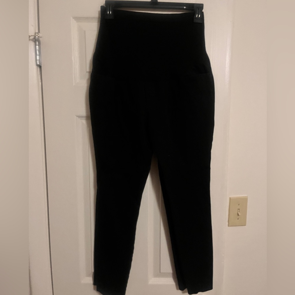 MATERNITY black old navy pixie pants sz 12